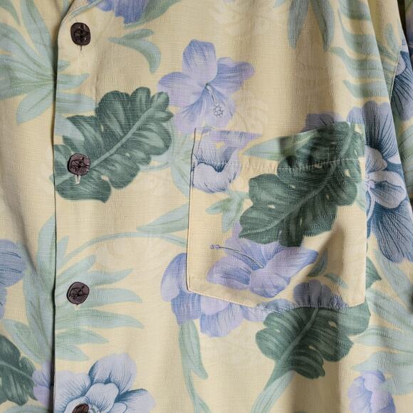 Bermuda Bay Hawaiian Shirt Men's Size XL 100% Silk Floral Design Soft - Picture 5 of 9